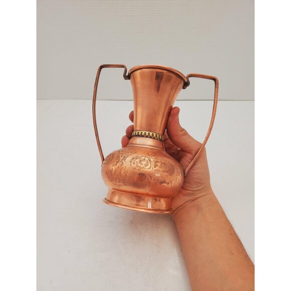 Copper Vase Copper Jug Copper Vintage Vase Decoration Ornaments Copper Pot Gift - Picture 5 of 10